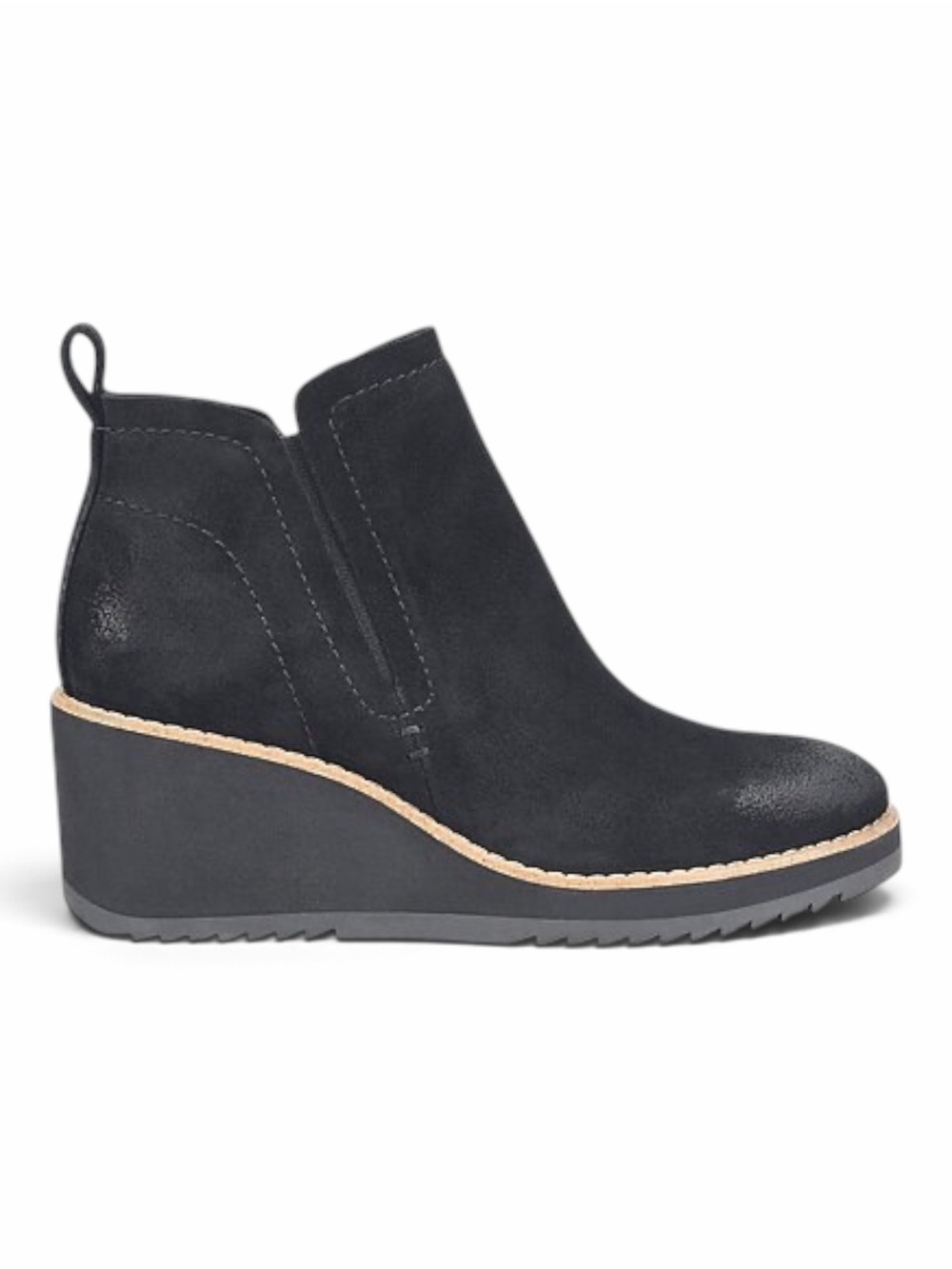 Sofft – Emeree Wedge Booties – Waterproof Black Suede – Sz. 8